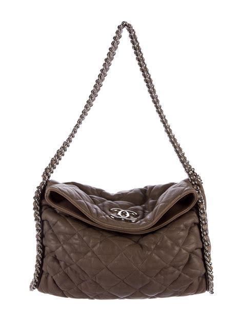 chanel hobo bag brown chain around|chanel hobo bag price.